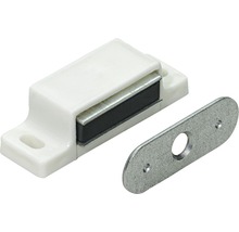 Opritor de ușă cu magnet Hettich 14x45x15 mm max. 4kg, alb, alb, contraplacă fixă, pachet 50 bucăți-thumb-0