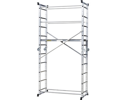 Schelă metalică completă multifuncțională Classik 5 in 1 înălțime maximă 3,9 m Schelă din aluminiu cu roți pentru lucrări de construcție