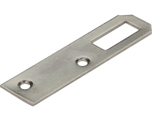 Plăcuță suspendare dulap Hettich 20x76 mm, oțel zincat, pachet 50 bucăți