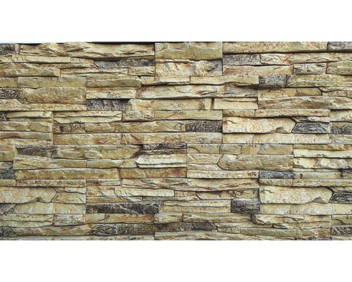 Piatră decorativă Montana 02, multiformat, mix crem-maro Placă decorativă cu aspect de piatră pentru placarea pereților