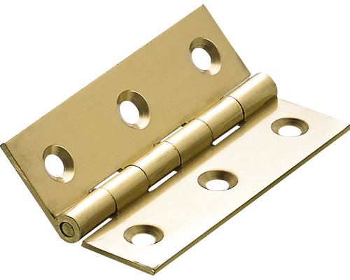 Balama fixă Hettich 40x64 mm, alamă, pachet 10 bucăți Balamală metalică pentru uși cu găuri pentru șuruburi