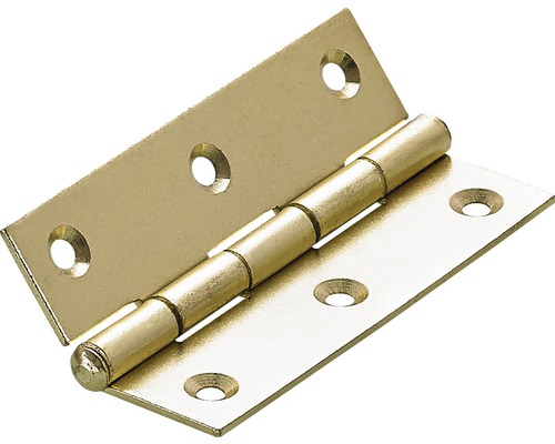 Balama fixă Hettich 40x70 mm, oțel alămit, pachet 10 bucăți O singură balama de ușă