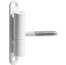 Balamală albă cu șurub pentru fixare