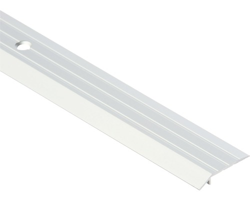 Profil de trecere cu diferență de nivel 3000x30x5 mm argintiu Profil de tranziție din aluminiu cu găuri de montare