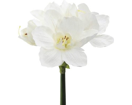 Floare artificială Amaryllis, 66 cm, alb