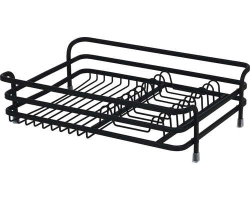 Suport negru pentru uscat vase din metal