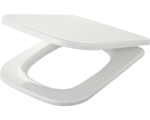 Capac WC cu închidere lentă form & style Angular duroplast alb 45,5x34 cm-0