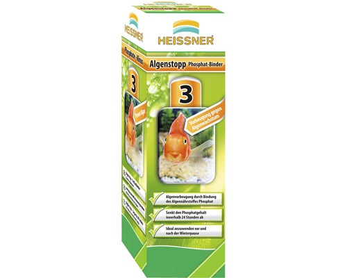Soluție anti-alge cu legare fosfat Heissner, 250 ml Heissner Algenstopp Phosphat-Binder pentru prevenirea algelor în iaz