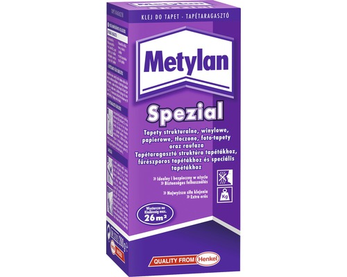 Adeziv pentru tapet greu Metylan Spezial 200 g Adeziv pentru tapet Metylan Spezial pentru tapete structurate, vinilice, de hârtie, foto și tapete vlies.