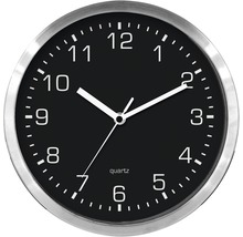 Ceas de perete, metal, negru Ø 25 cm-thumb-1