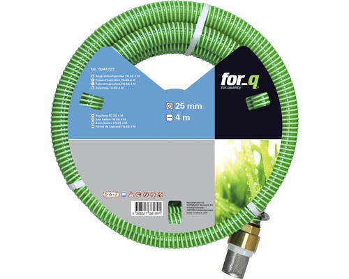 Garnitură furtun de aspirare for_q FQ-SG 4m Furtun de aspirare verde cu diametrul de 25 mm și lungimea de 4 m