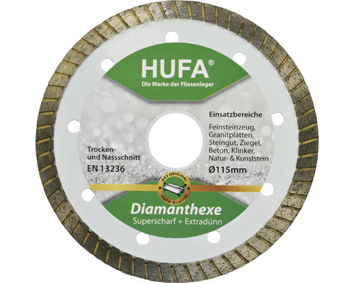 Disc diamantat profesional Hufa Diamanthexe Ø115x22,23 mm