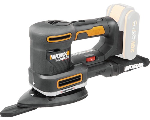 Șlefuitor multifuncțional fără acumulator Worx WX820.9 20V, accesorii incluse Șlefuitor multifuncțional cu acumulator Worx Sandeck