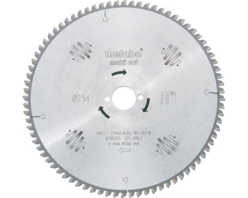 Disc fierăstrău circular Metabo Professional Ø254x2,4x30 | HORNBACH