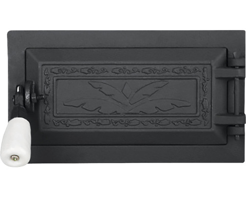 Ușă de cuptor cu mâner și design floral