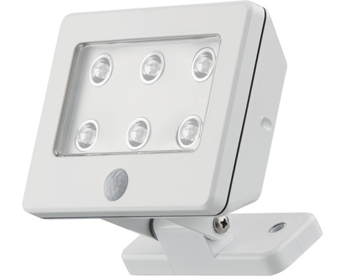 Proiector LED exterior Lero 0,36W 30 lumeni IP54, senzor de mișcare, lumină rece, alb