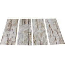 Patru panouri cu aspect de zid de piatră