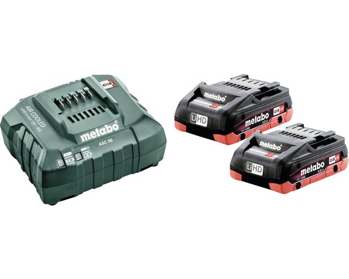 Încărcător de baterii Metabo cu două baterii