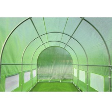 Solar grădină cu cadru metalic 600x300x200 cm alb/verde-thumb-22