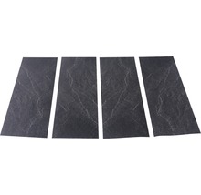 Patru plăci de furnir de ardezie neagră