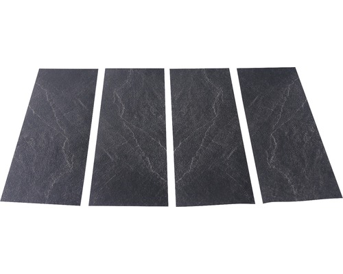 Patru plăci de furnir de ardezie neagră