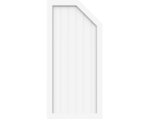 Element de extremitate Basic Line tip L stânga 70 x 150/120 cm, alb-0