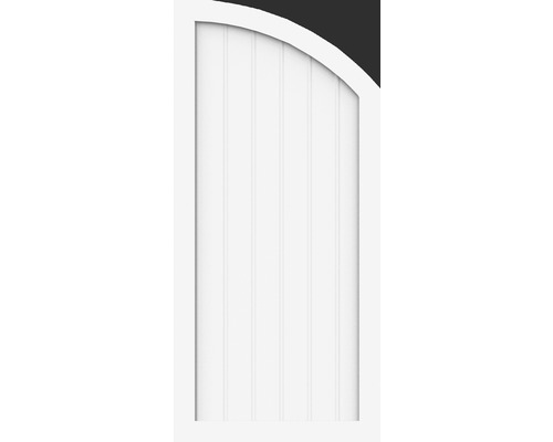 Element de extremitate BasicLine tip Q dreapta 70 x 150/120 cm, alb
