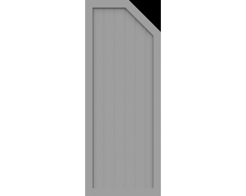 Element de extremitate BasicLine tip E dreapta 70 x 180/150 cm, gri argintiu