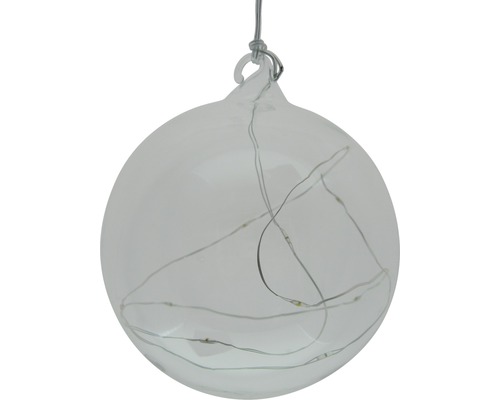 Glob decorativ din sticlă cu instalație luminoasă