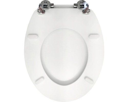 Capac de toaletă din plastic cu balamale metalice