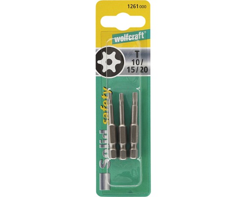 Set biți Wolfcraft Torx T10, T15 și T20