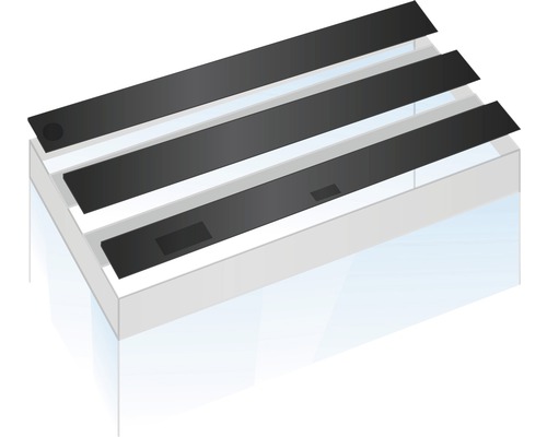 Capac de acvariu cu trei plăci de acoperire