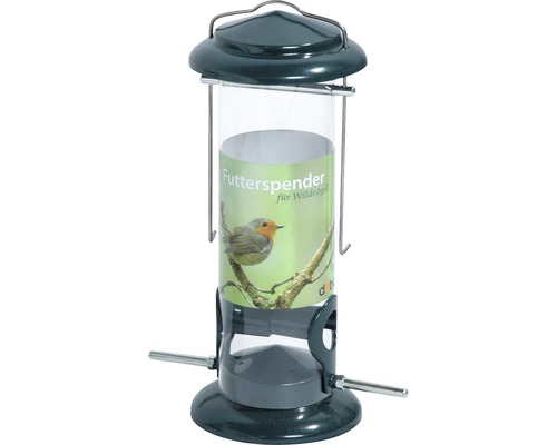 Dozator hrană, metal, cu rezervor din plexiglas, Ø 9,5 cm Dozator hrană, metal, cu rezervor din plexiglas, Ø 9,5 cm