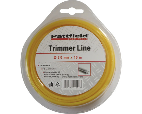 Fir de nylon pentru trimmer Pattfield, 3,0 mm, 15 m Fir trimmer Pattfield 3,0 mm x 15 m