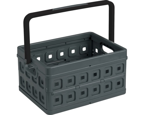 Coș de cumpărături pliabil din plastic cu mâner