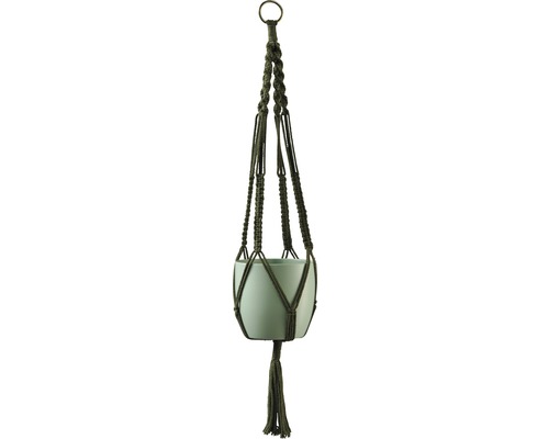 Plasă macrame, H 90 cm, verde