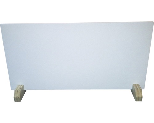 Placă acrilică albă cu suport din lemn