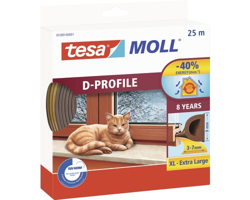 Garnitură de etanșeizare tesamoll profil D 25 m x 9 mm x 7 mm maro Garnitură de etanșeizare tesamoll profil D 25 m x 9 mm x 7 mm maro