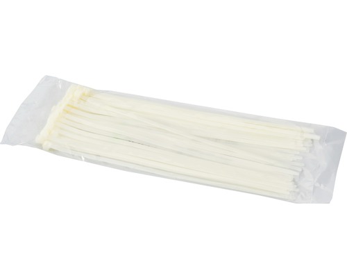 Colier plastic/șoricei prindere Haupa 8,8x425 mm, pachet 50 bucăți, transparent Pachet de legături de cablu din plastic