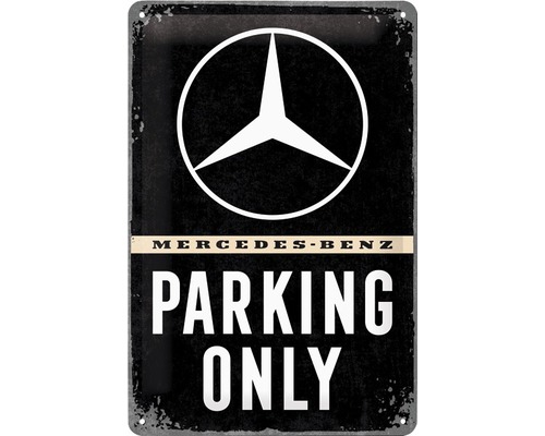 Tablou metalic decorativ Mercedes Parking 20x30 cm-0