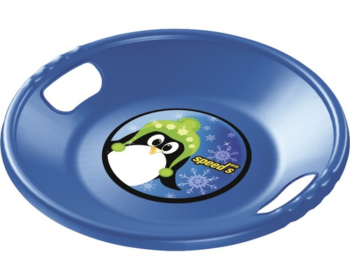 Sanie albastre din plastic cu motiv pinguin