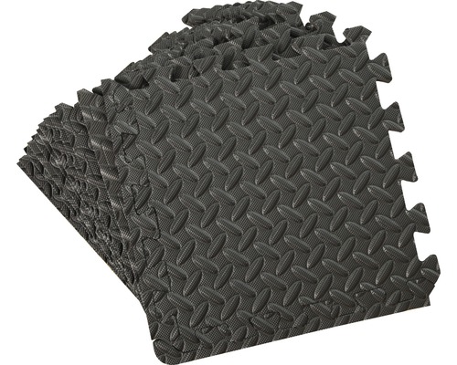 Covor protecție pardoseală antiderapant, tip puzzle, negru, 32x32 cm, set 12 buc. Covor protecție pardoseală antiderapant, tip puzzle, negru, 32x32 cm, set 12 buc.