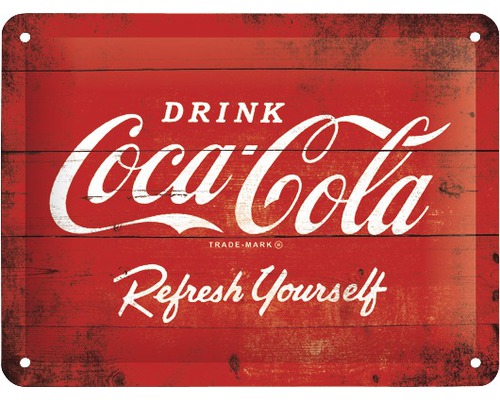 Tablou metalic decorativ Nostalgic-Art Coca-Cola Logo 15x20 | HORNBACH