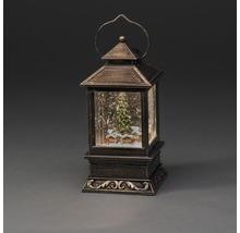 Lanternă decorativă cu glob de zăpadă cu motiv de Crăciun