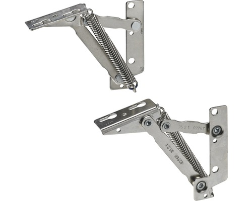 Set limitatoare cu arc Hettich max. 2,5kg, pentru uși mobilă cu deschidere în sus, 2 piese