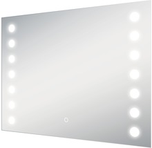 Oglindă dreptunghiulară cu iluminare integrată pentru baie