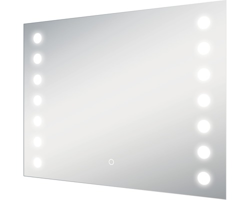 Oglindă dreptunghiulară cu iluminare integrată pentru baie