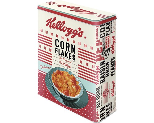 Cutie pentru fulgi de porumb Kellogg''s în design retro