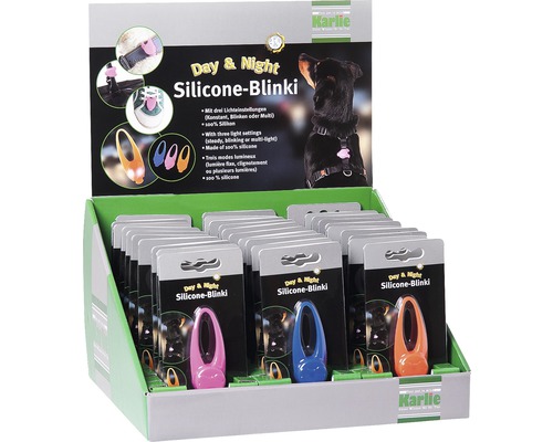 Stativ cu lumini intermitente din silicon Karlie Day and Night pentru câini