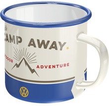 Cana din email cu imprimeu Camp Away Outdoor Adventure și sigla Volkswagen